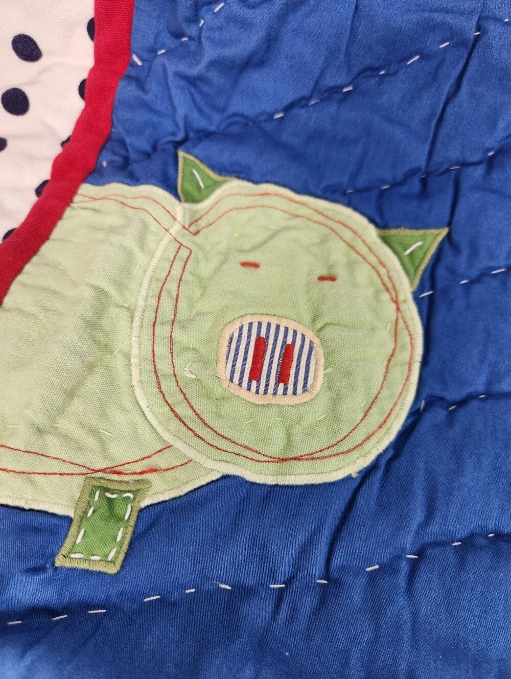 Pottery Barn Kids Farmpatch Crib/ Toddler Quilt 50x36 NOS Farm Yard Animals
